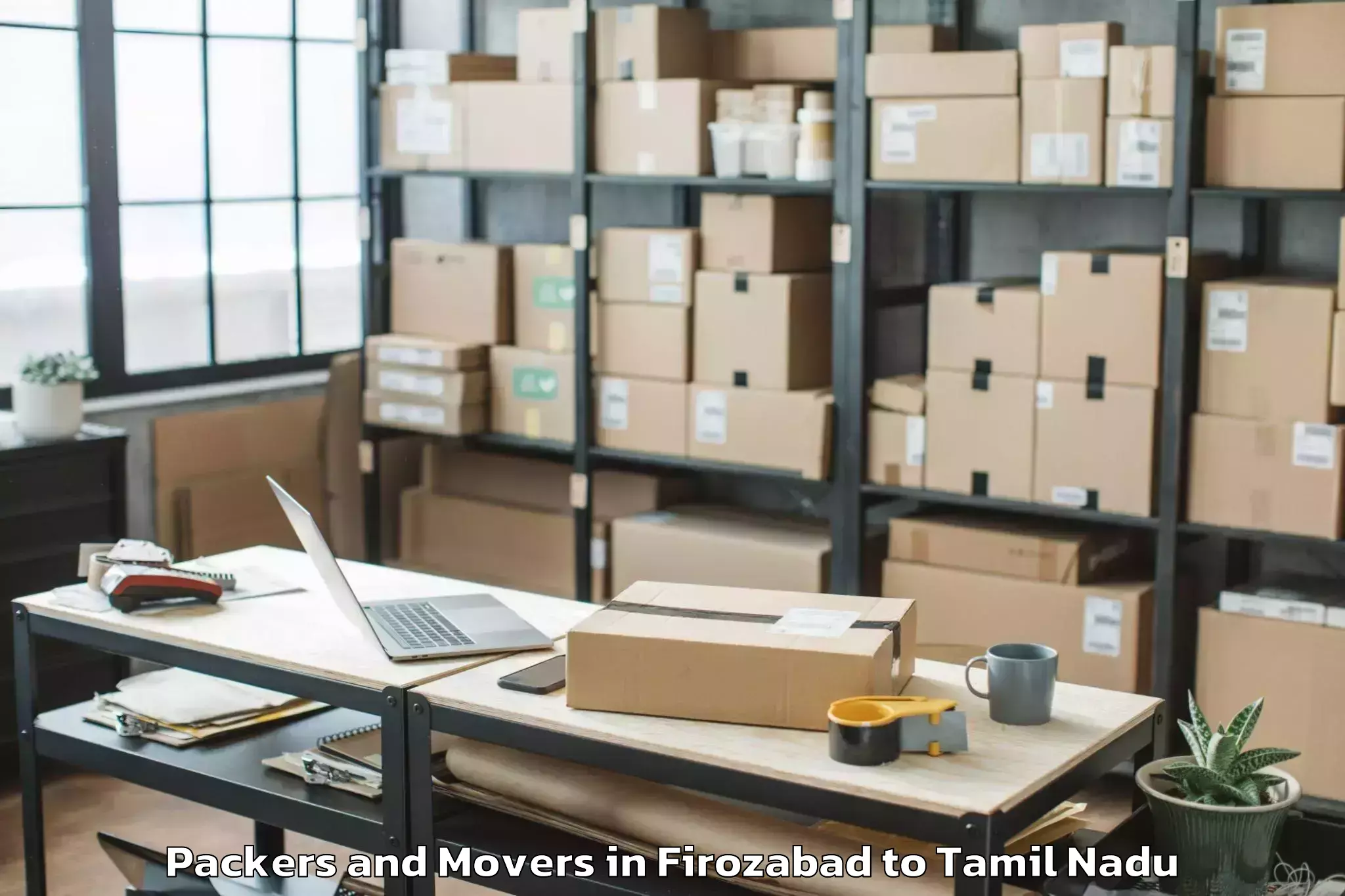 Professional Firozabad to Azhagappapuram Packers And Movers